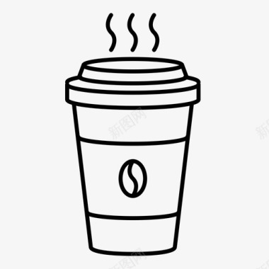 咖啡杯饮料冷的图标图标