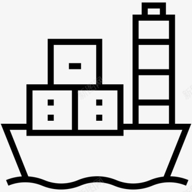 货船货物帆船图标图标