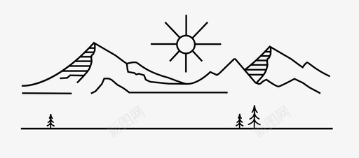 山景丘图标图标