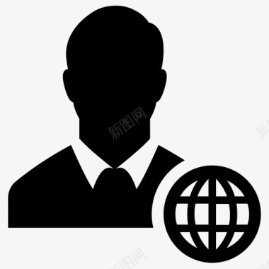 国际客户商人联网图标图标