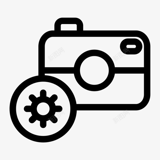 摄像机设置控制齿轮图标svg_新图网 https://ixintu.com 控制 摄像机设置 程序 齿轮