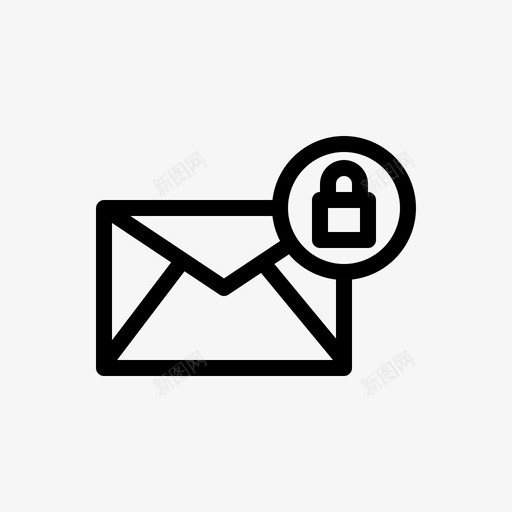 访问电子邮件加密图标svg_新图网 https://ixintu.com 加密 电子邮件 登录 简单电子邮件图标 访问