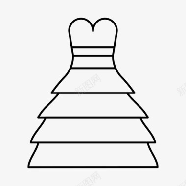 婚纱衣服时装图标图标