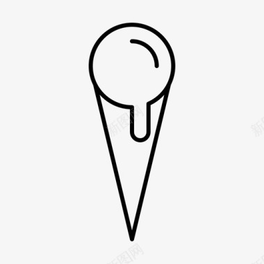 冰淇淋筒假日冰淇淋图标图标