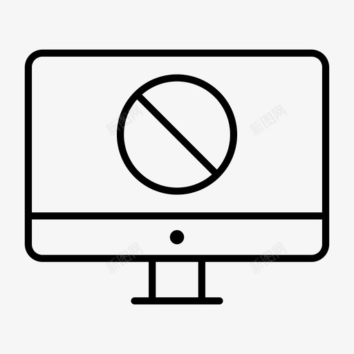 阻止的计算机监视器dekstopimac图标svg_新图网 https://ixintu.com dekstop imac led监视器 屏幕 屏幕警告 监视器 阻止的计算机监视器