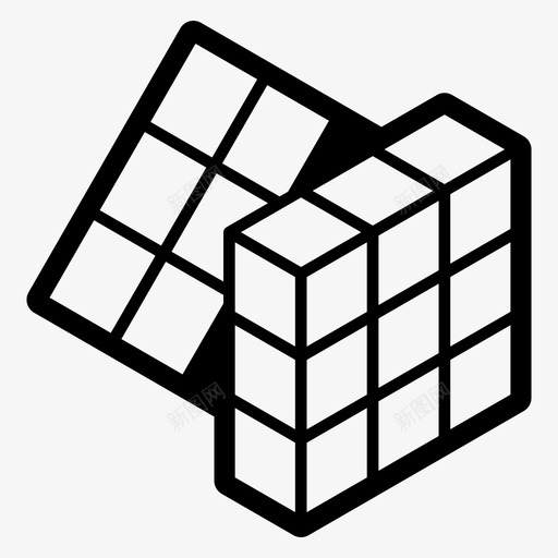 rubiks立方体儿童玩具问题解决图标svg_新图网 https://ixintu.com rubikscube rubiks立方体 儿童玩具 益智游戏 问题解决