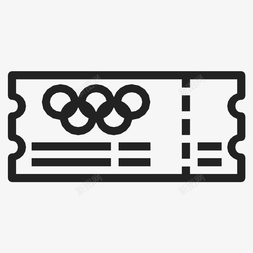 奥运门票入场券通行证图标svg_新图网 https://ixintu.com 入场券 奥运门票 时间表 通行证 里约奥运会