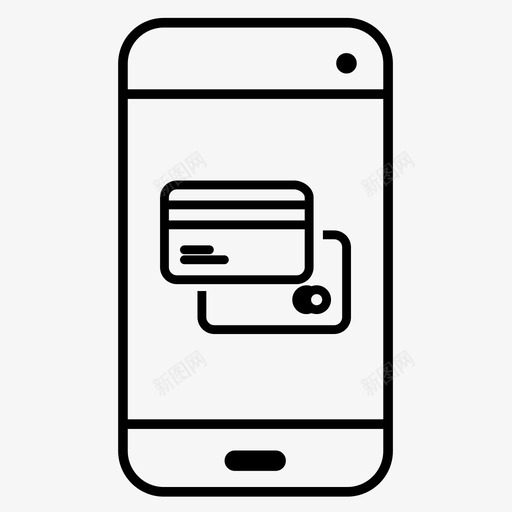 移动抄送信用卡电子商务图标svg_新图网 https://ixintu.com 信用卡 概述 电子商务 移动抄送 移动线路集03 购物