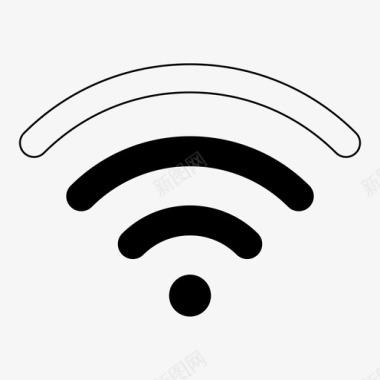wifi介质连接互联网图标图标