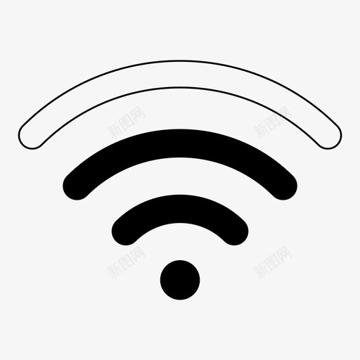 wifi介质连接互联网图标svg_新图网 https://ixintu.com wifi介质 互联网 信号 无线 路由器 连接