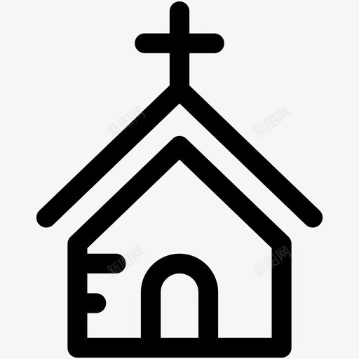 教堂宗教建筑图标svg_新图网 https://ixintu.com 宗教建筑 教堂