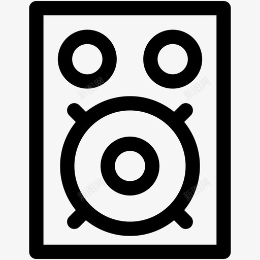扬声器音量低音炮图标svg_新图网 https://ixintu.com led 低音炮 品牌 扬声器 控制 网络和用户界面可爱的图标 音乐系统 音箱 音量