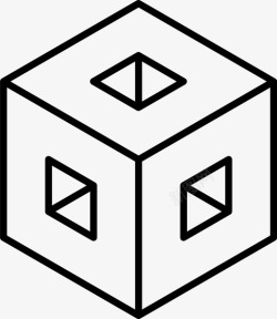 门格尔门格尔海绵三维等距图标高清图片