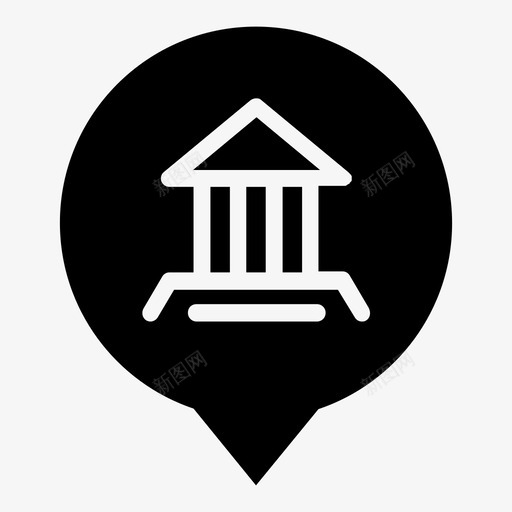 纪念碑银行希腊图标svg_新图网 https://ixintu.com wsd地图标记 别针 希腊 标记 纪念碑 银行
