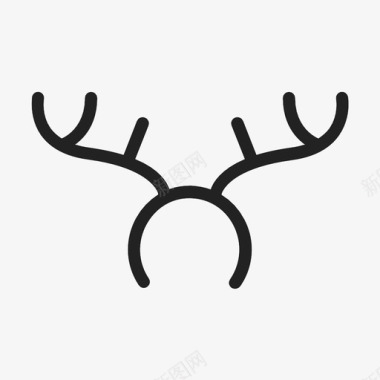 驯鹿角圣诞节头带图标图标