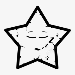 睡眠面部睡眠表情符号情绪图标高清图片