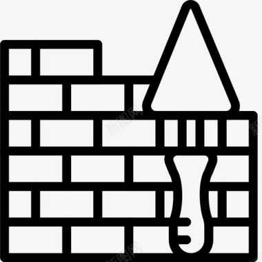 建筑工具墙图标图标