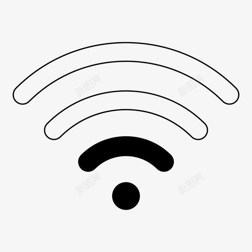 wifi低连接互联网图标svg_新图网 https://ixintu.com wifi低 互联网 信号 无线 路由器 连接