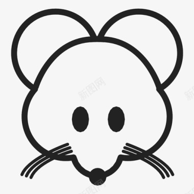 老鼠动物耳朵图标图标