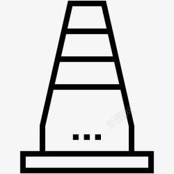 锥的轮廓施工锥锥销道路锥图标高清图片