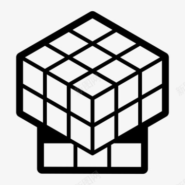 rubiks立方体儿童玩具问题解决图标图标