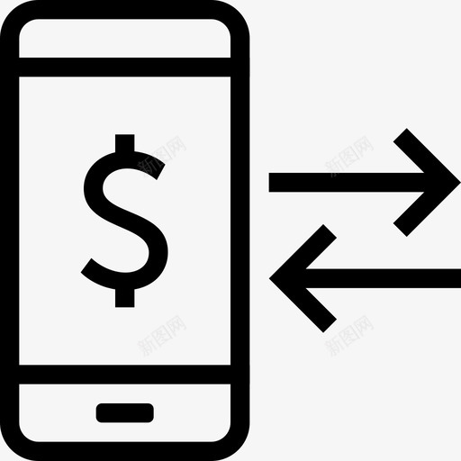 移动货币在线图标svg_新图网 https://ixintu.com dottie 在线 支付 智能手机 移动 货币 购物