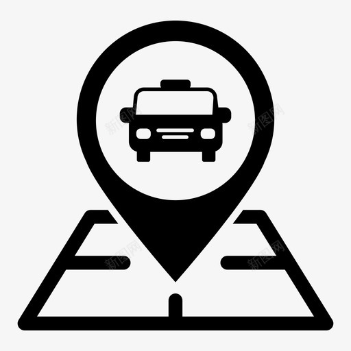 出租车地图销位置标记定位销图标svg_新图网 https://ixintu.com 位置指针 位置标记 出租车地图销 地图位置指针标志符号 地图定位器 地图销 定位销