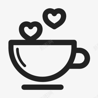 咖啡爱好者茶爱好者图标图标