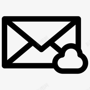 云电子邮件信封信件图标图标