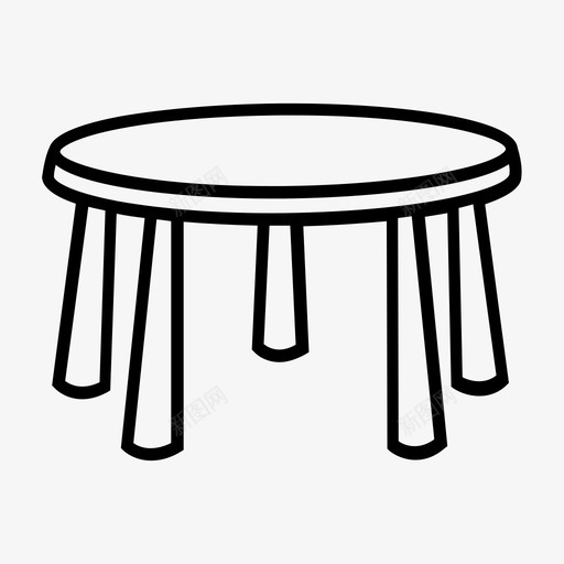 桌子儿童装饰图标svg_新图网 https://ixintu.com 儿童 宜家 家具 家居家具 桌子 装饰