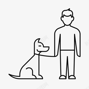 儿子和狗家庭家图标图标