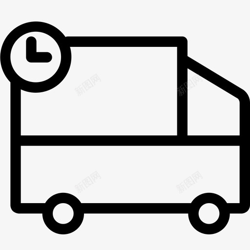 预计交货装运时间图标svg_新图网 https://ixintu.com 卡车 时间 装运 预计交货