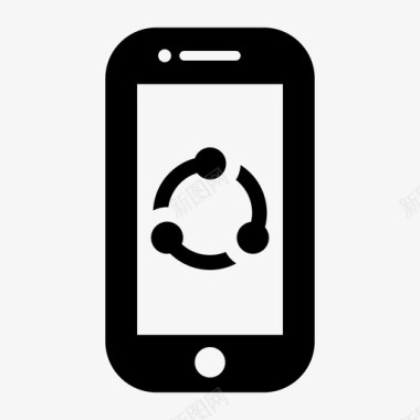 智能手机共享iphone开放访问图标图标