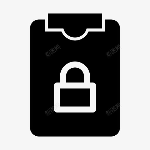 信息板数据板挂锁图标svg_新图网 https://ixintu.com 信息板 挂锁 数据板
