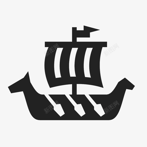 船桨港口图标svg_新图网 https://ixintu.com 桨 海上 港口 航行 船