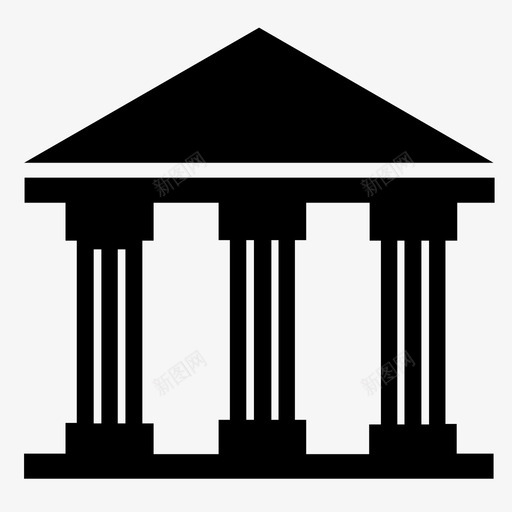 银行大楼法院机构图标svg_新图网 https://ixintu.com 国家 机构 法院 货币金融 银行大楼
