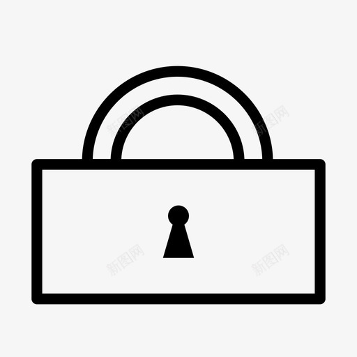 矩形钥匙锁锁定挂锁图标svg_新图网 https://ixintu.com 安全 密码 挂锁 矩形钥匙锁 锁 锁定