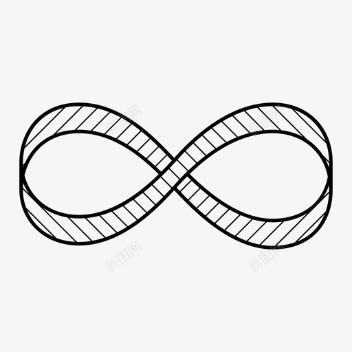 莫比乌斯带无限环图标svg_新图网 https://ixintu.com 光学错觉 扭曲 无限 曲面 环 莫比乌斯带