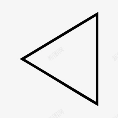 左三角形箭头方向图标图标