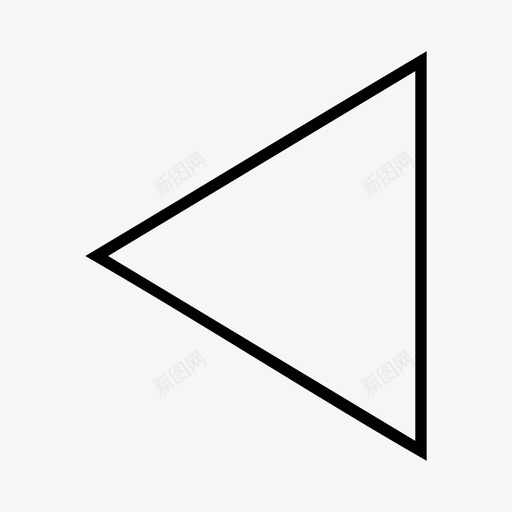 左三角形箭头方向图标svg_新图网 https://ixintu.com 台阶 导向 导航 左三角形 方向 箭头 箭头标志