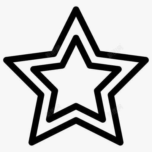 明星成就奖励图标svg_新图网 https://ixintu.com 奖励 奖励徽章线图标 成就 投票 明星 最爱