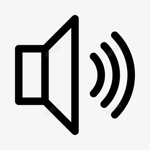 音量增加扬声器图标svg_新图网 https://ixintu.com 增加 扬声器 纯线路 音量 音量增大 音量控制 音量电平