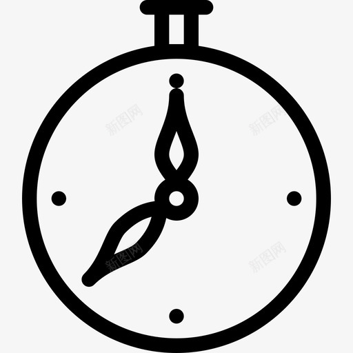 怀表时钟时间图标svg_新图网 https://ixintu.com 怀表 时钟 时间 时髦的线条图标 计时器