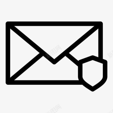电子邮件保护计算机邮件信封图标图标