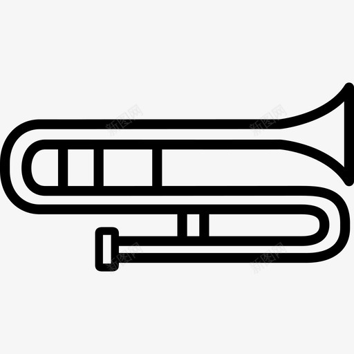 长号铜管音乐会图标svg_新图网 https://ixintu.com 旋律 爵士乐 管弦乐队 铜管 长号 音乐会 音乐工具