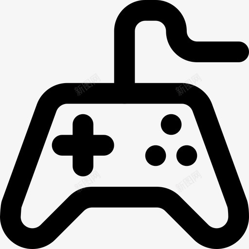 gamepadcontrollerplay图标svg_新图网 https://ixintu.com controller cuteicons一组可爱的线条图标 gamepad play videogame 非常适合用户界面和基于24x24像素网格的功能图形 风格独特