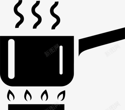 烹饪锅煮沸炊具图标图标