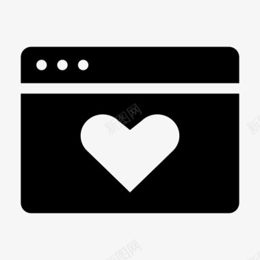 浏览器收藏夹浏览器通知心脏图标图标