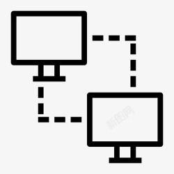 互联网节点数据传输计算机连接图标高清图片