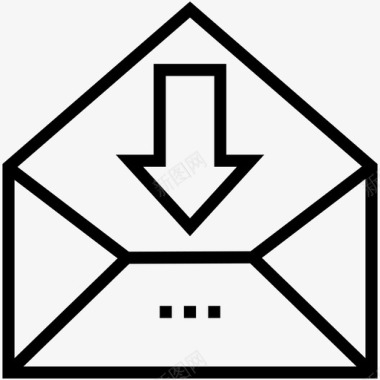收件箱电子邮件传入邮件图标图标